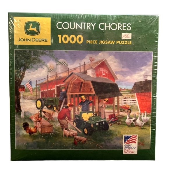 John Deere Other - New John Deere Jigsaw Puzzle Country Chores 1000 Piece Game 2007